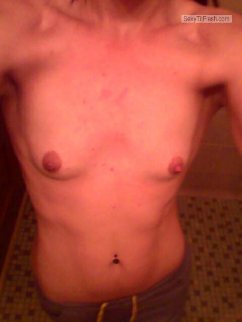 Tit Flash: My Very Small Tits - Topless Danni from United States